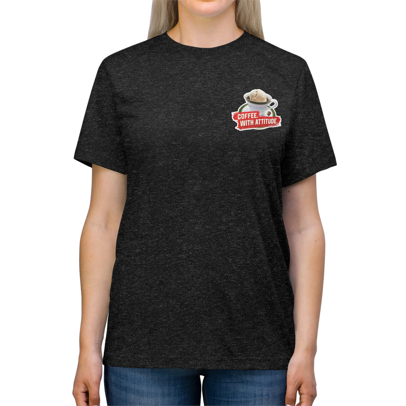 Coffee With Attitude Unisex Triblend Tee